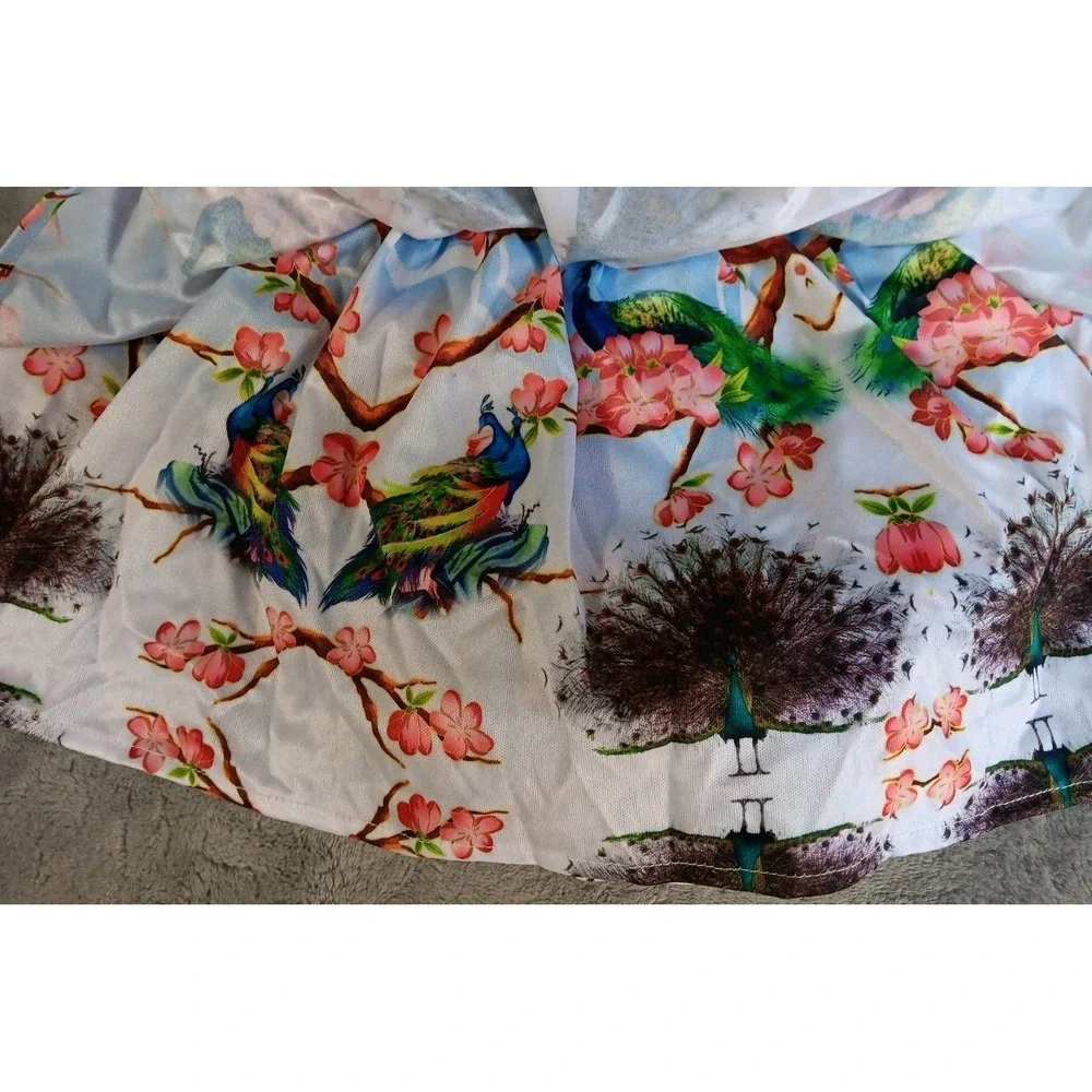 4 Washable Female Dog‎ Diapers Skirt XL Adjustable Waist Flowers Animals Birds